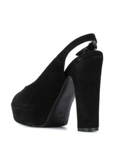 Shop Strategia Platform Slingback Sandals In Black