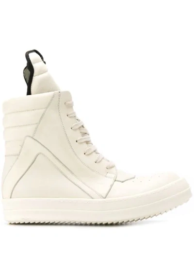 Shop Rick Owens Geo Basket Sneakers - White