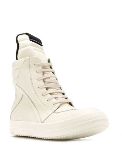 Shop Rick Owens Geo Basket Sneakers - White