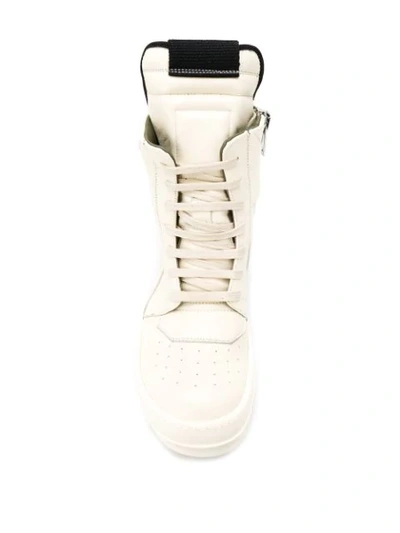 Shop Rick Owens Geo Basket Sneakers - White