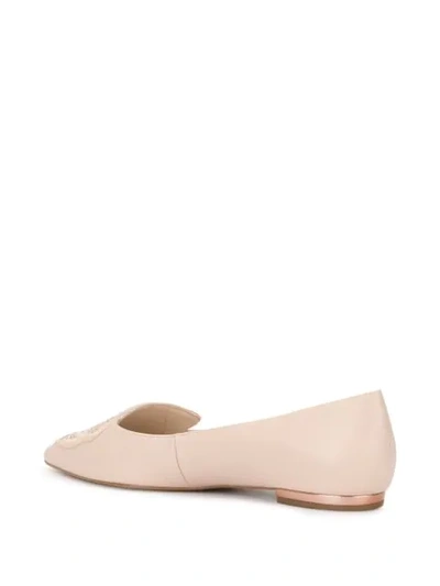 Sophia Webster Embroidered Ballerina Shoes In Dusty