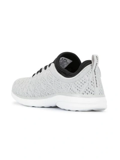 Shop Apl Athletic Propulsion Labs Techloom Phantom Sneakers In Quiet Grey/black/white