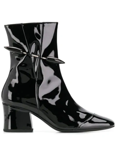 Shop Dorateymur Ankle Boots With Appliqué In 017 Black