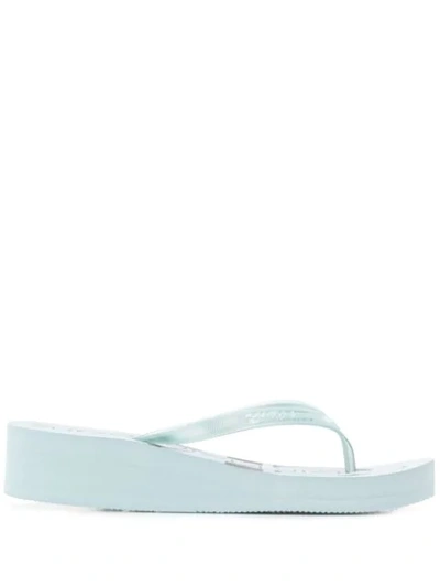 Shop Calvin Klein Jeans Est.1978 Wedge Flip-flops In Blue