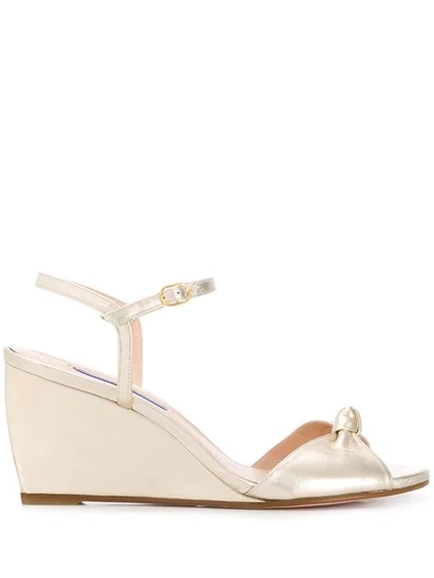 Shop Stuart Weitzman Gloria Sandals In Gold