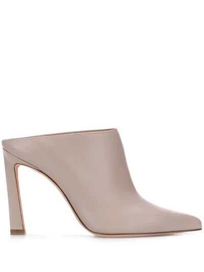 Shop Stuart Weitzman Camila Mules In Neutrals