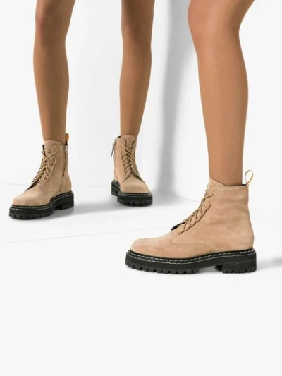 Shop Proenza Schouler Crosta 40mm Combat Boots - Braun In Brown