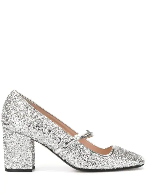 glitter mary jane heels