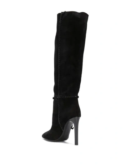 Shop Saint Laurent Mica Knee-high Boots In Black