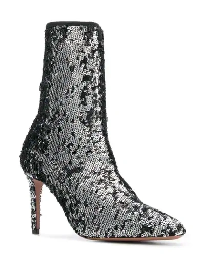 sequin embellished ankle boots