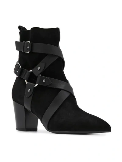 Shop Balmain Ankle Boots In Black