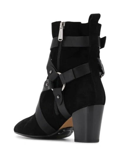 Shop Balmain Ankle Boots In Black