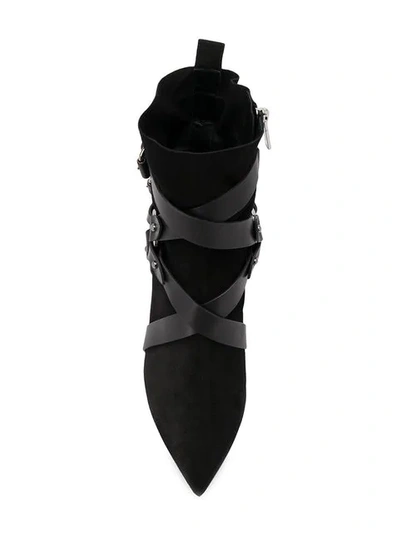 Shop Balmain Ankle Boots In Black