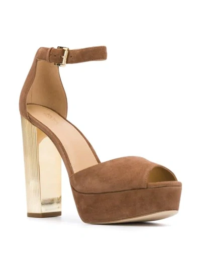 Shop Michael Michael Kors Paloma Platform Sandals In Brown