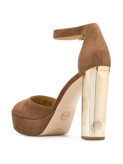 Shop Michael Michael Kors Paloma Platform Sandals In Brown
