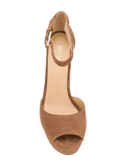 Shop Michael Michael Kors Paloma Platform Sandals In Brown