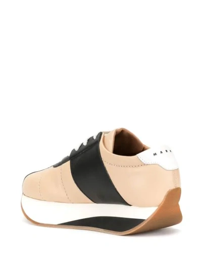 Shop Marni Bigfoot Platform Sneakers In Brown