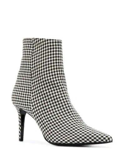 Shop Barbara Bui Plaid Ankle Boots In Black