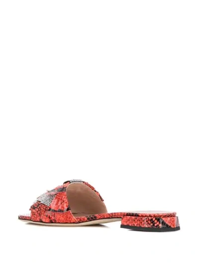 Shop Alberto Gozzi Python Flats In Pink