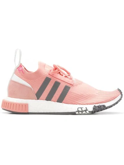 Shop Adidas Originals Nmd Racer Primeknit Sneakers In Pink