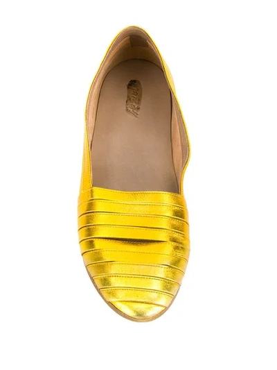 Shop Marsèll Striped Panel Pumps In Yellow