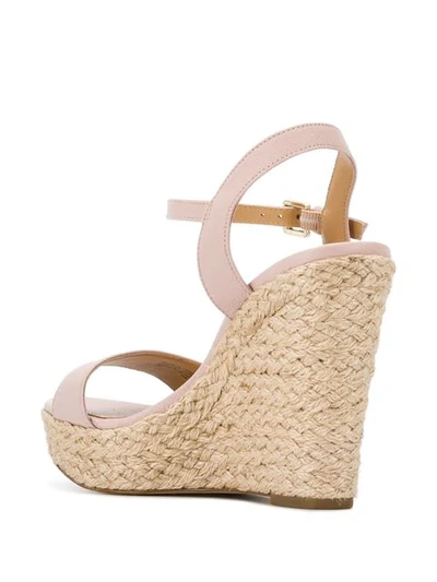 MICHAEL KORS HIGH WEDGE HEEL SANDALS - 粉色