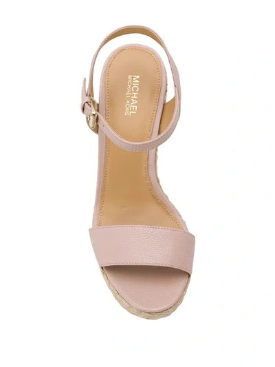 Shop Michael Kors High Wedge Heel Sandals In Pink