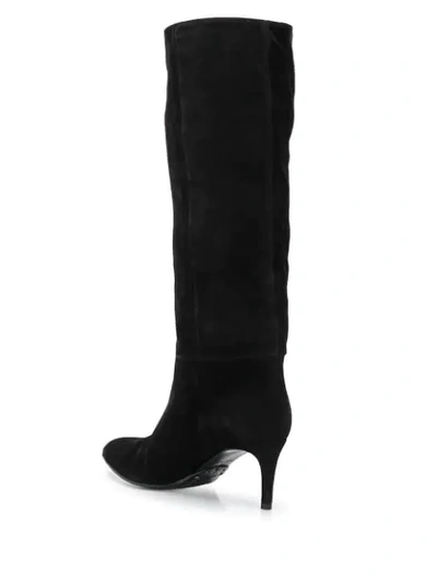 Shop Balmain Coin Knee Length Boots In Black