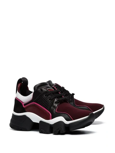 Shop Givenchy Low Jaw Sneakers In Burgundy/black