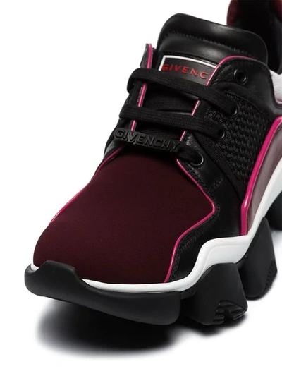 Shop Givenchy Low Jaw Sneakers In Burgundy/black