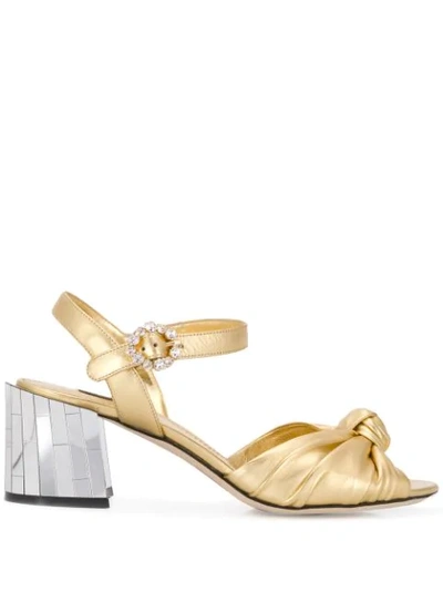 Shop Dolce & Gabbana Mordore Sandals In Gold