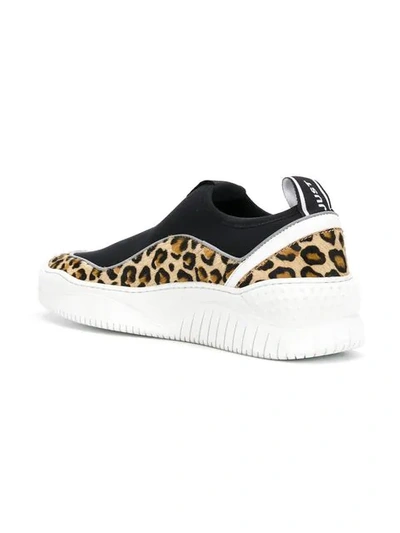Shop Just Cavalli Leopard Print Sneakers In Black
