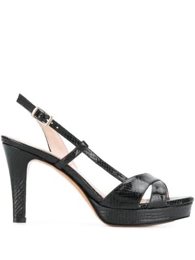 Shop Albano Mid-heel Sandals In Black