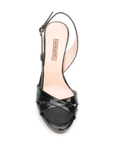 Shop Albano Mid-heel Sandals In Black