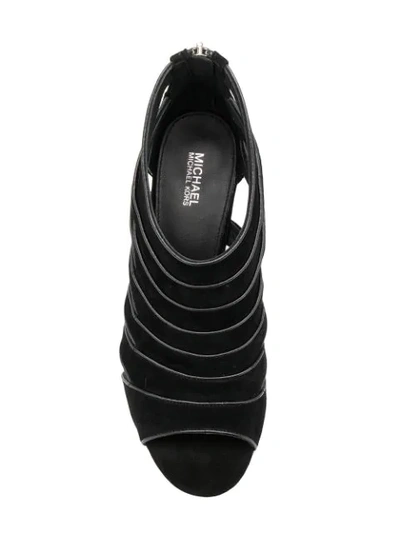 Shop Michael Michael Kors Open Toe Sandals In Black