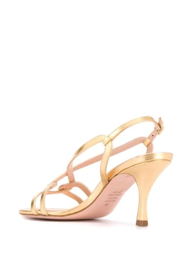 Stuart Weitzman Clarice Sandals In Gold