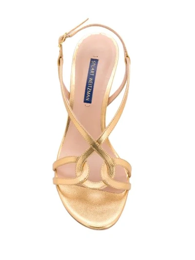 Stuart Weitzman Clarice Sandals In Gold
