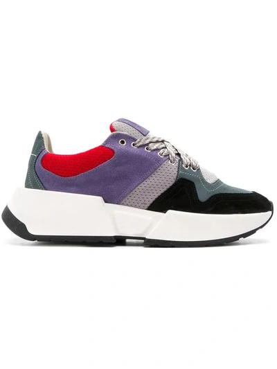 Shop Mm6 Maison Margiela Colourblock Chunky Sneakers In Grey