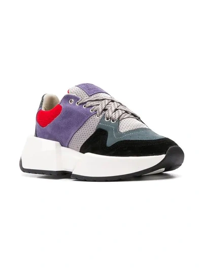 Shop Mm6 Maison Margiela Colourblock Chunky Sneakers In Grey