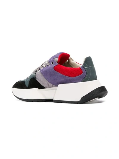Shop Mm6 Maison Margiela Colourblock Chunky Sneakers In Grey