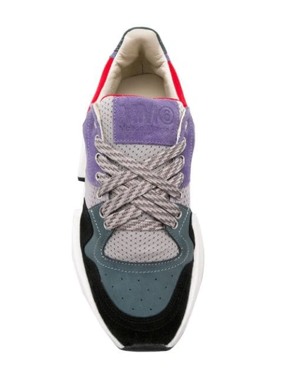 Shop Mm6 Maison Margiela Colourblock Chunky Sneakers In Grey