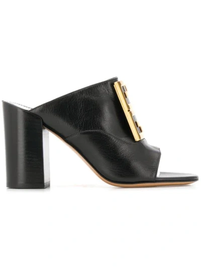 Shop Givenchy 4g Mules In Black