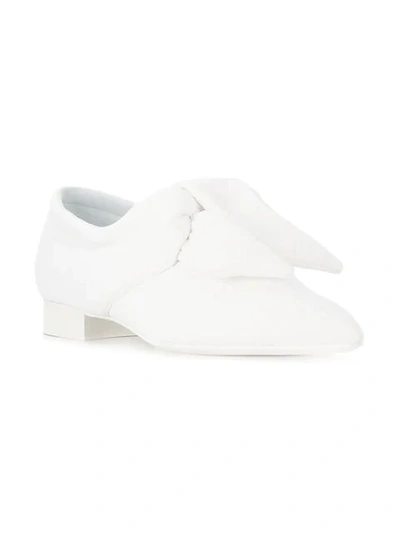 JIL SANDER BOW FRONT SLIPPERS - 白色