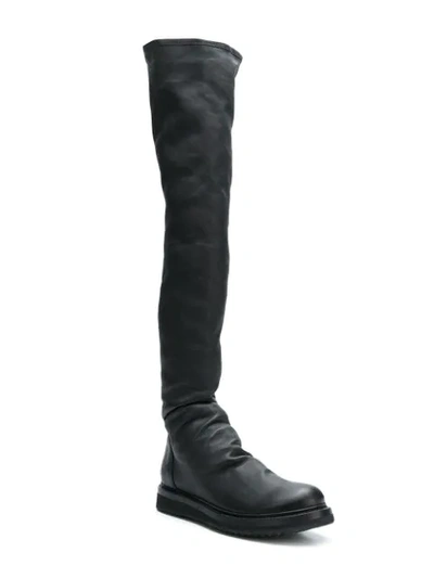 Shop Rick Owens Knee Length Creepers In Black