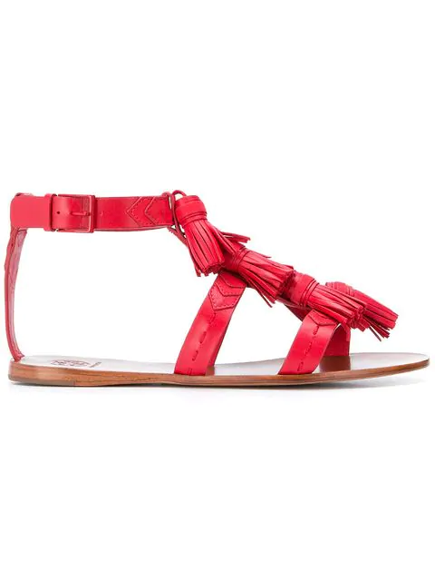 red tory burch sandals
