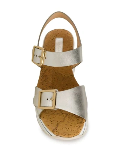 Shop Hogan Buckle Strap Sandals - Grey