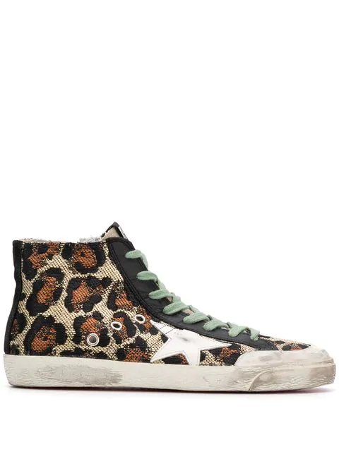 golden goose leopard high tops