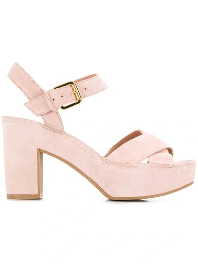 Shop L'autre Chose Block Heel Sandals In Pink