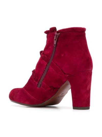 Shop Chie Mihara Ruffle Detail Ankle Boots In Red