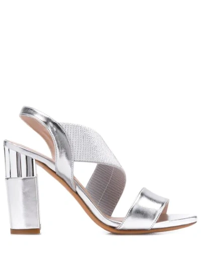 Shop Albano Embellished Strap Sandals In Silver